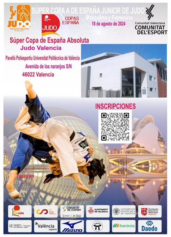RESULTADOS SUPERCOPA ESPA&Ntilde;A ABSOLUTA VALENCIA 18-08-24. STAGE DE JUDO 19-24 agosto.
